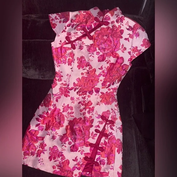 Sau Lee JADA JACQUARD MINI DRESS